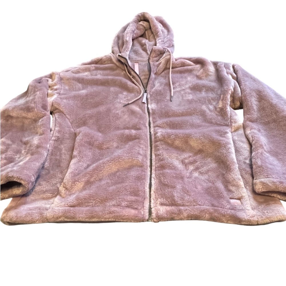 SOYBU Y2K Faux Fur Zip Up Pastel Jacket Women’s Size Medium - Picture 2 of 7